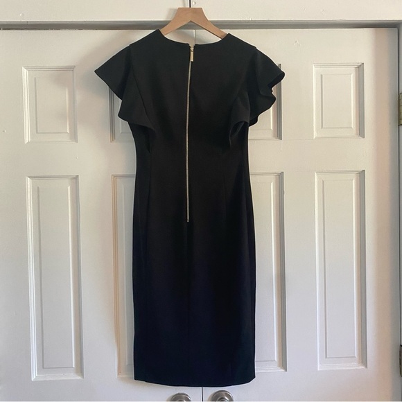 Calvin Klein Black Ruffle Sleeve Dress - Picture 4 of 4